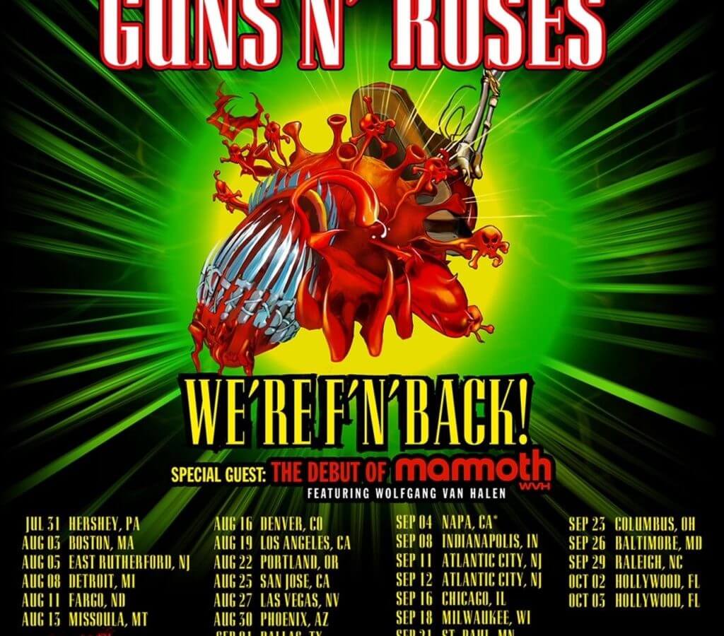Guns N' Roses 2021 US Tour Announcement + Dates