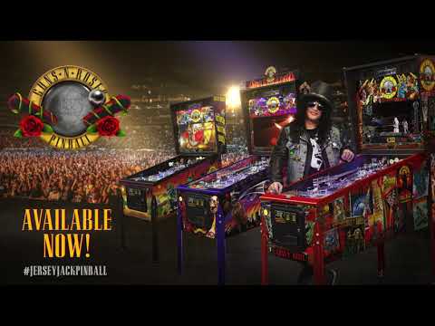 Guns N' Roses "Not in this Lifetime" Pinball Machines with Slash in foreground